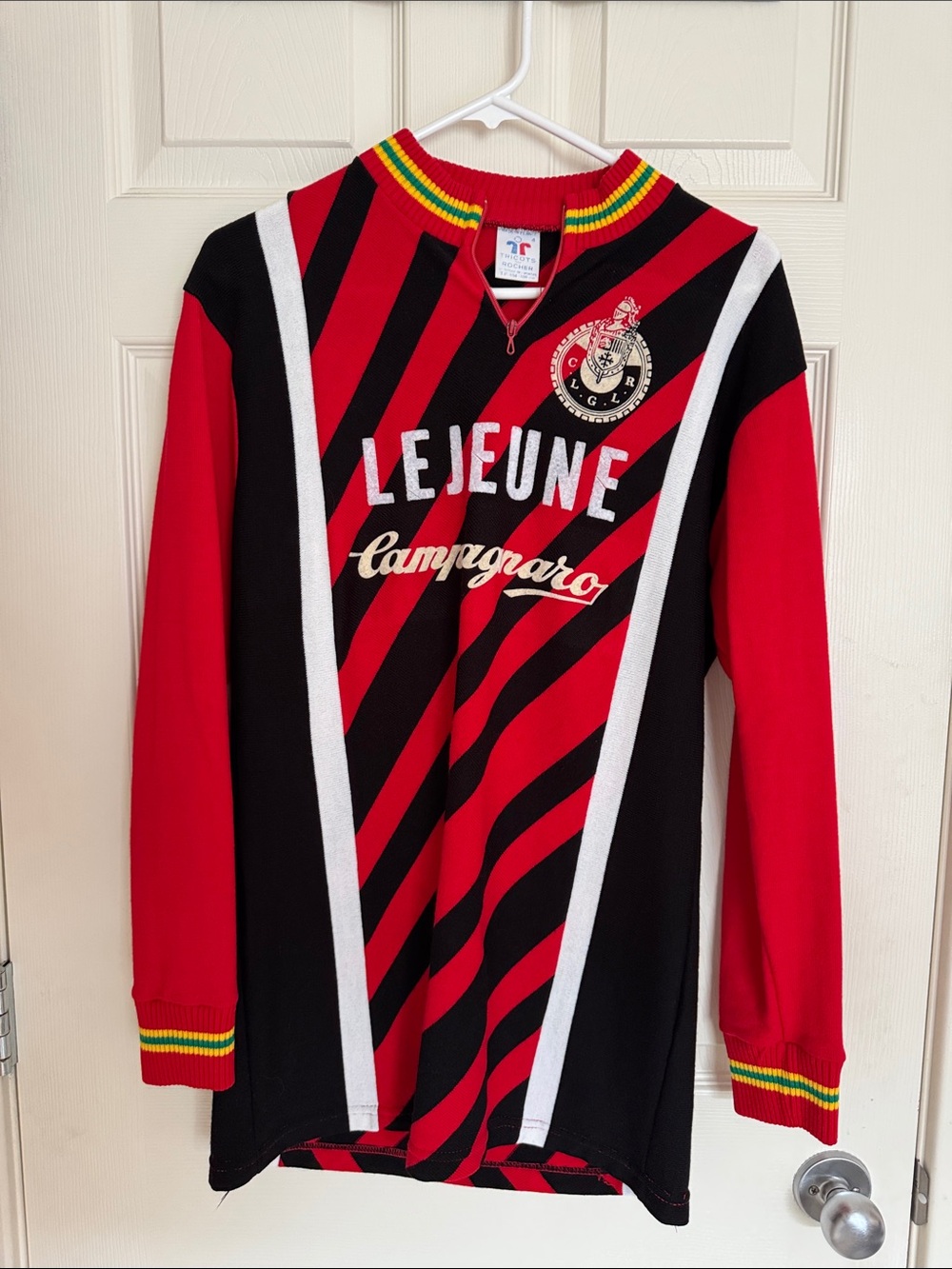 Lejeune 1980s Long-Sleeve Acrylic Cycling Jersey